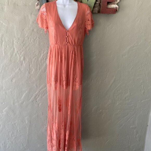 SHOW ME YOUR MUMU MAXI DRESS SHORT SLEEVE XS GREAT CONDITION - Picture 6 of 12